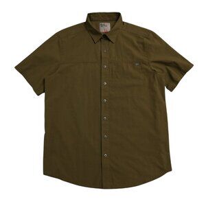 5.11 Tactical Short Sleeve Button Snap Shirt Mens Size Small Brown Casual Golf